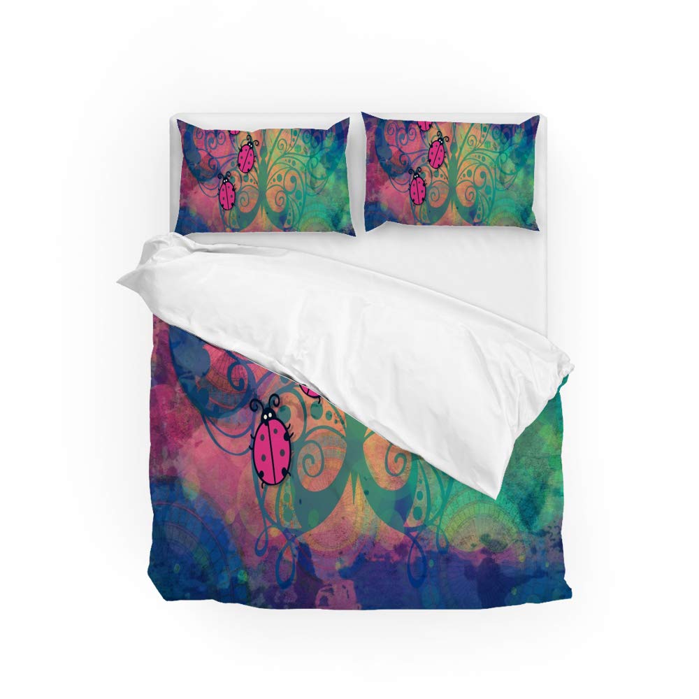 Housse de couette polyester durable et taie d'oreiller rouge Super King Size CHEHONG