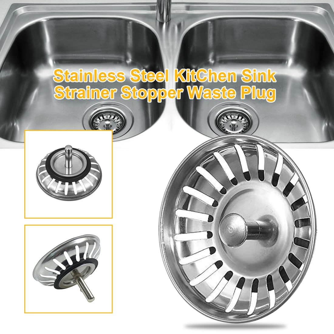 Évier De Cuisine Sous Plan En Acier Inoxydable Avec Drain Arrière