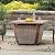Sunjoy 38 in Fire Pit Table, Patio Propane Gas Burning Brown All-Weather Wicker Firepits Large Fire Table with Lid for Outside by AmberCove