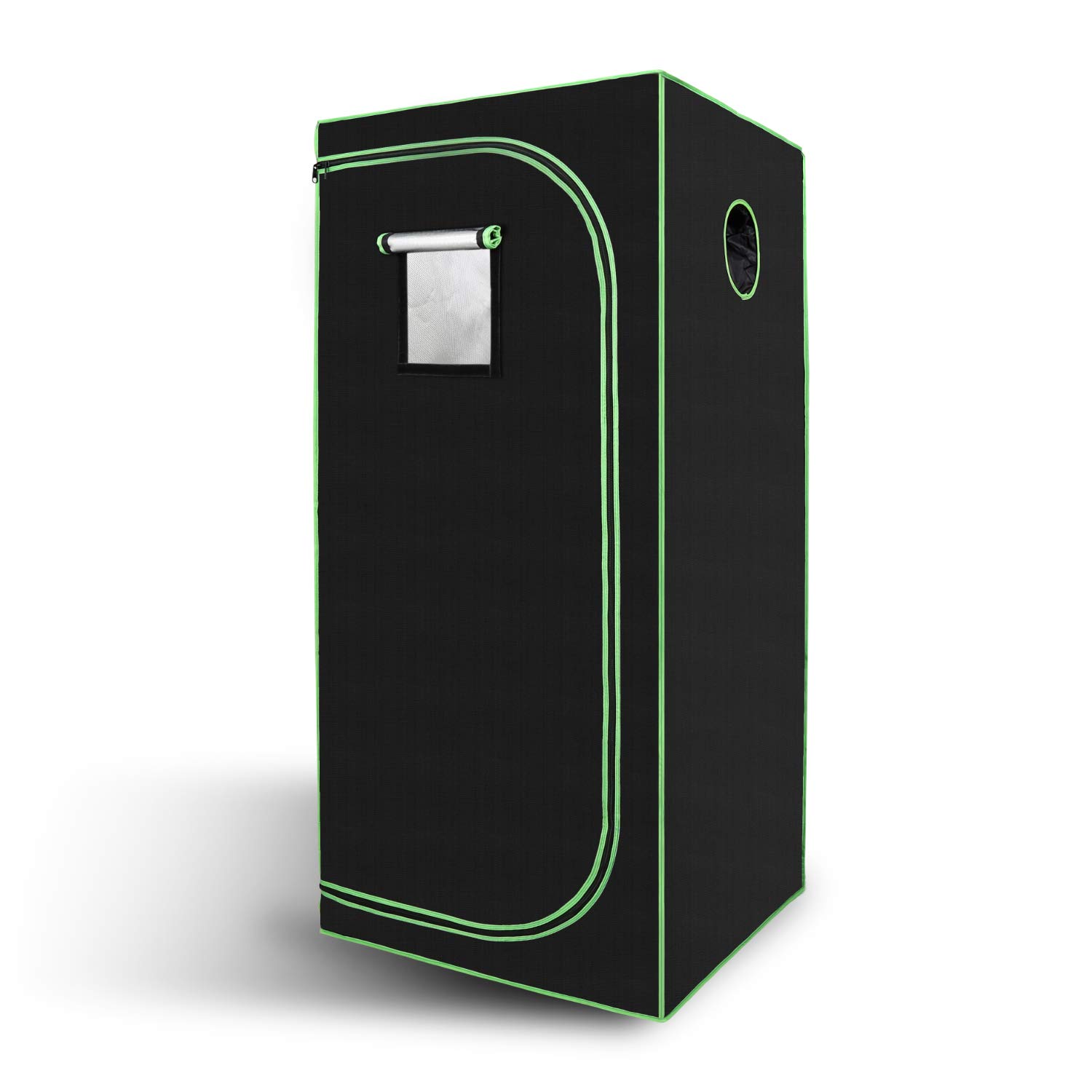 Growbox, tenda per piante Growbox, Grow Tent, tenda per piante, resistente alla luce e impermeabile, 600D, 80 x 80 x 180 cm, nero e verde