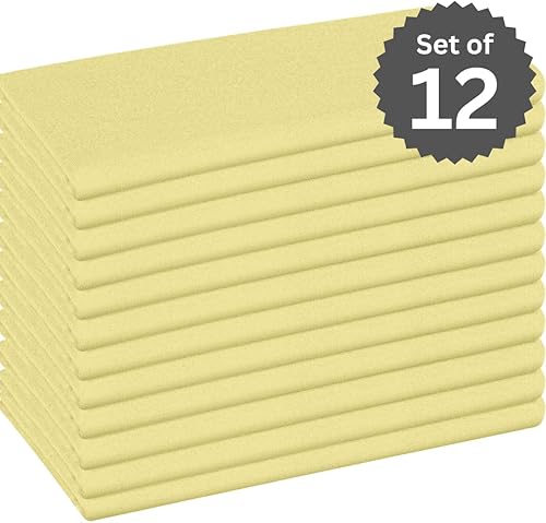 Miniatura 2 de Juego de 12 servilletas de tela de cocina de primera calidad, 100% algodón, suaves y duraderas, ideales para comedor, restaurante, bodas y eventos