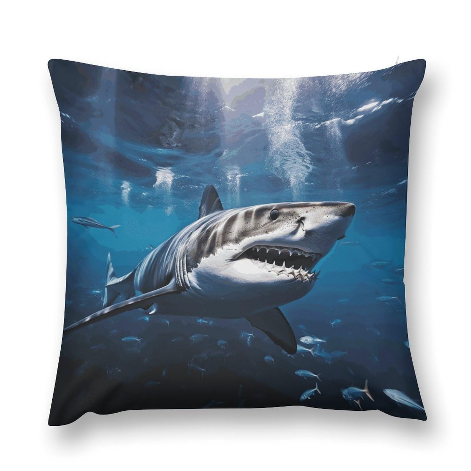 Amazon.com: Eekstdbn Great White Shark Plush Pillow Cover 22 