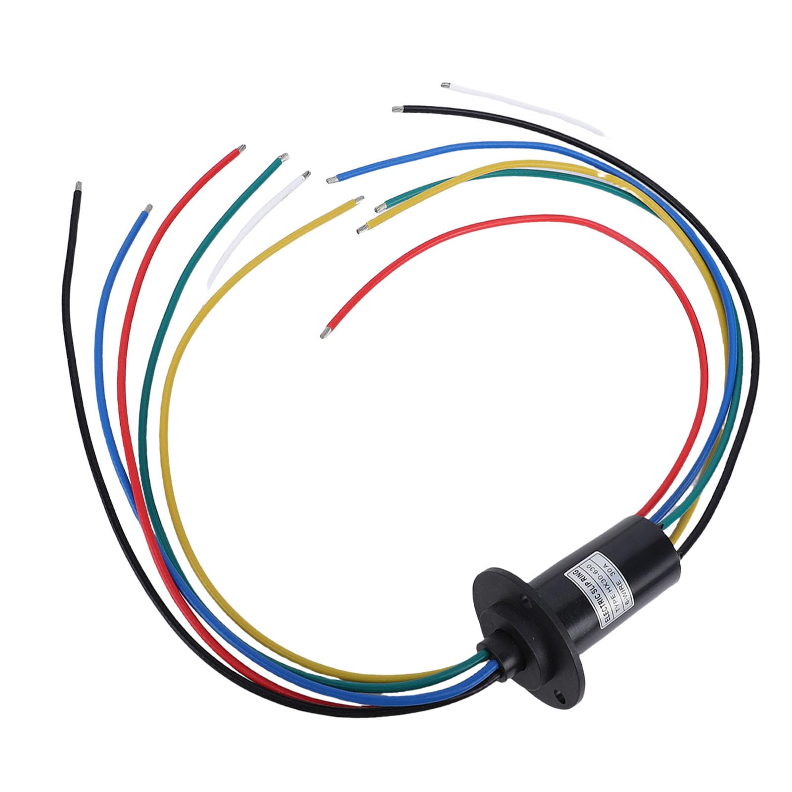 Anillo Colector Eléctrico de 30 Mm, 250 RPM, 6 Cables, 10 A, 15 A, 30 A, Anillo Colector, Junta de Contacto Eléctrica Giratoria, Conmutadores de Conector Giratorio, Ideal para Monitores,