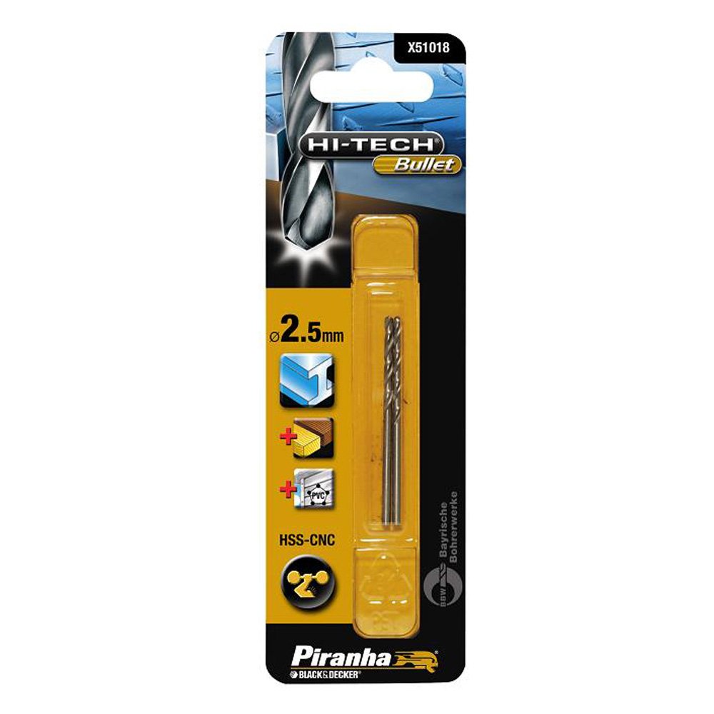 Black & Decker X51018 Piranha Bullet Bits (2) 2.5mm Amazon.ca Tools