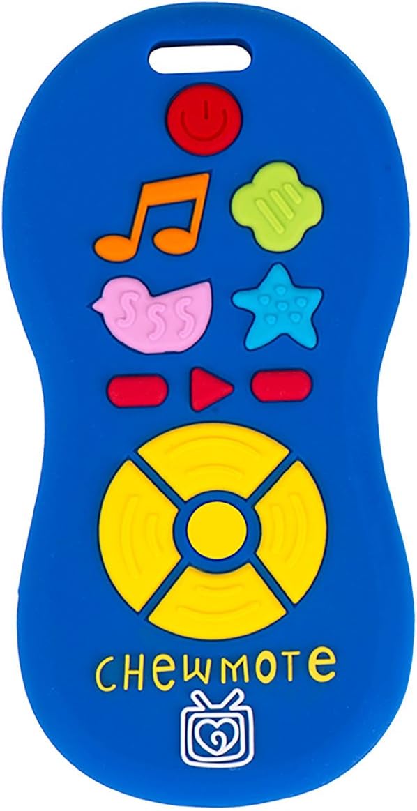 Silli Chews Chewmote Remote Control Baby Teether Blue Infant Silicone Teething Toy