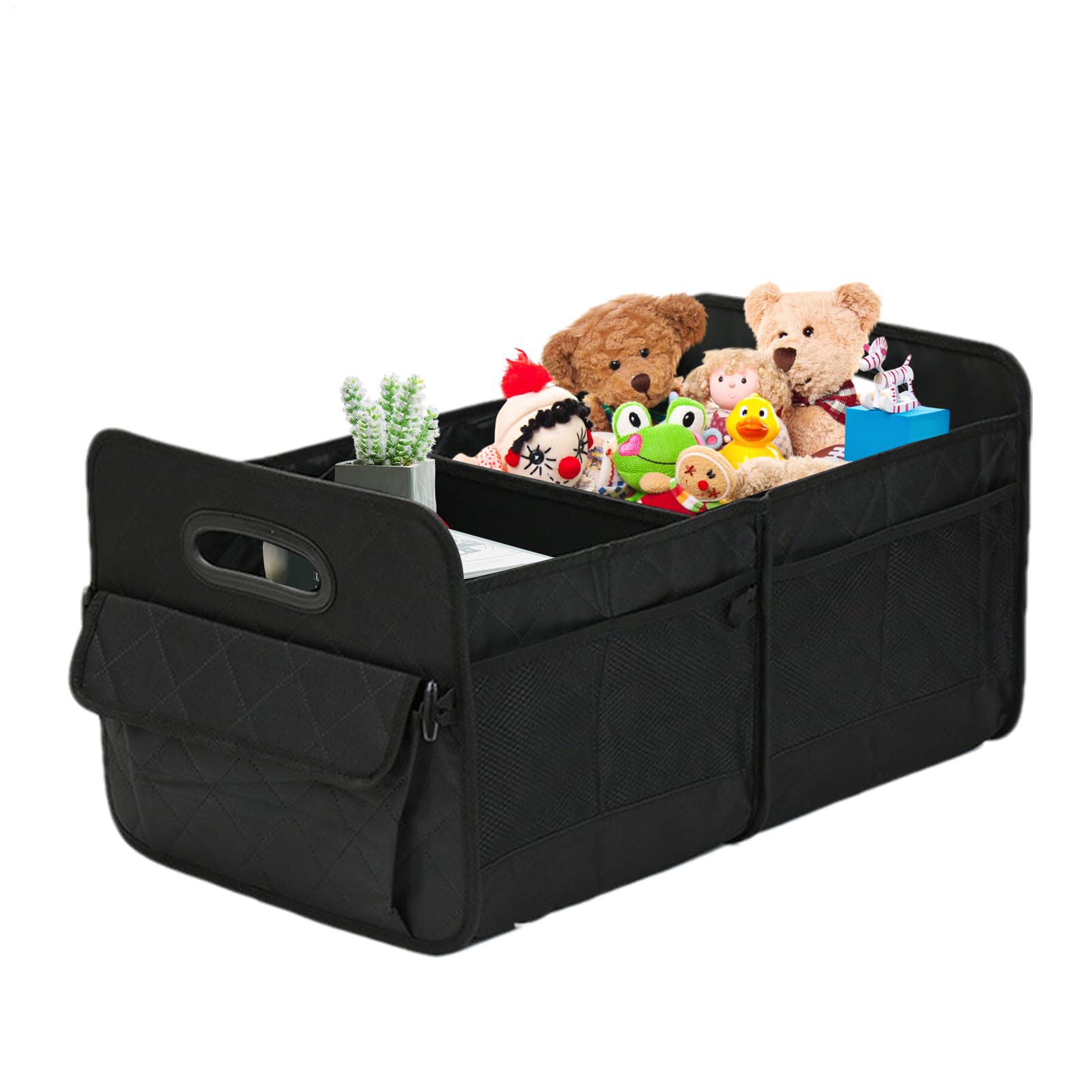 Organisateur de coffre de voiture pliable et bac de rangement pour courses