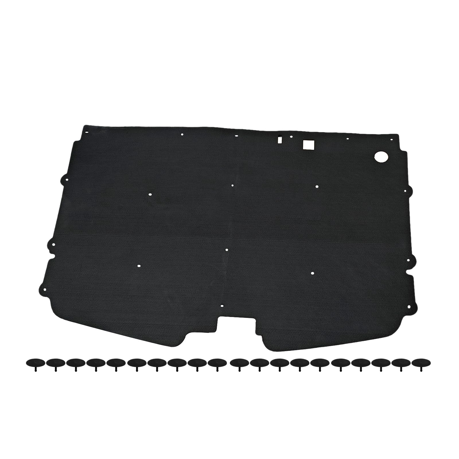 Hood Insulation Pad 1/2" with Clips Compatible with Chevy GMC C1500 C2500 C3500 Suburban Truck 1988 1989 1990 1991 1992 1993 1994 1995 1996 1997 1998