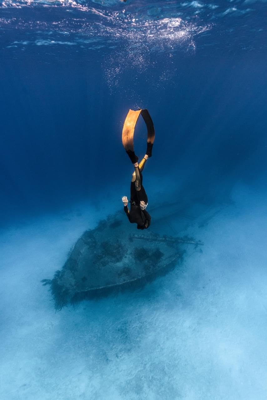 C4 Umberto Pelizzari - Línea Flare Freediving Glam - Aletas - Máscaras - Snorkel Sideral y Aurea Apnea Pesca Subacuática