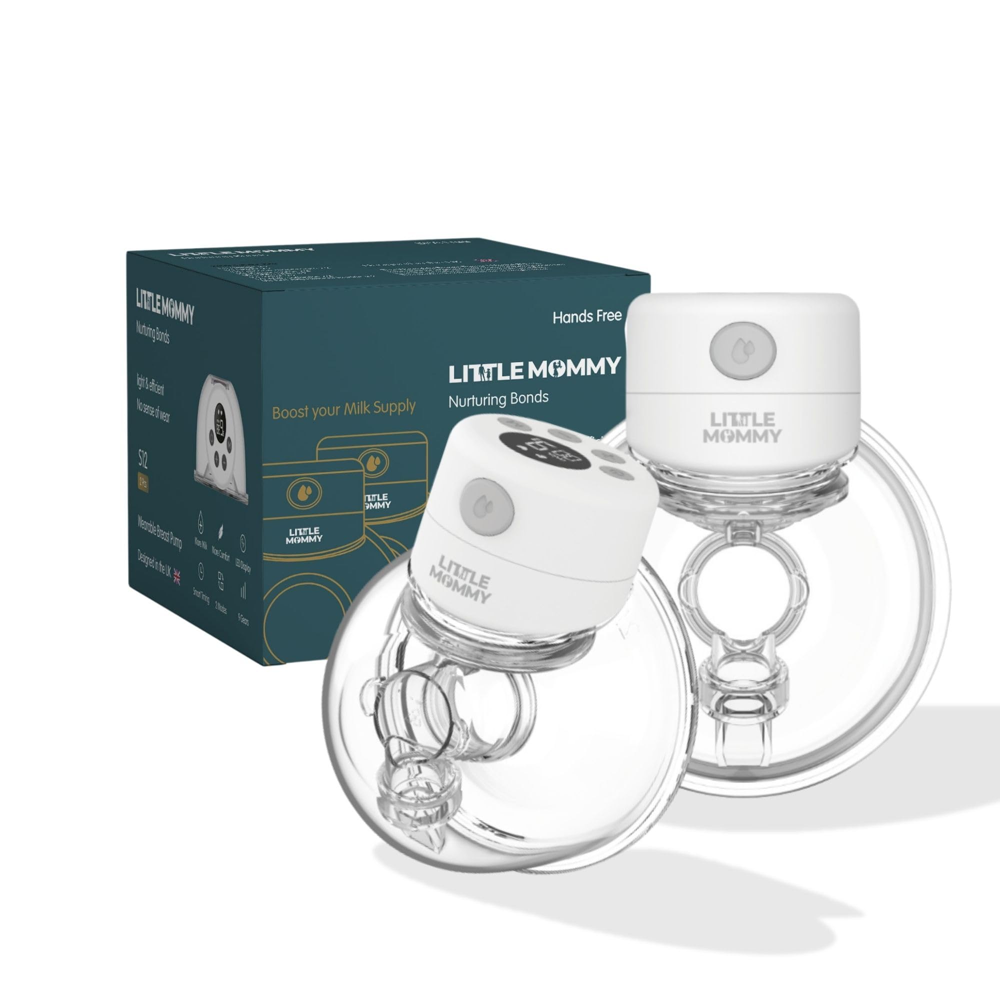 Hands-free Double Electric Breast Pump, Wearable Upgraded Seal Design, Touch Control LED Display Electric Breast Pump Portable Low Noise, 2 Modes & 9 Levels Suction, 24MM Flanges