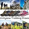 Unitysow Men's Trekking Hiking Shoes Waterproof Walking Shoes Trainers Outdoor Lightweight Camping Climbing Shoes Sneaker,Dark Blue,8 UK #5