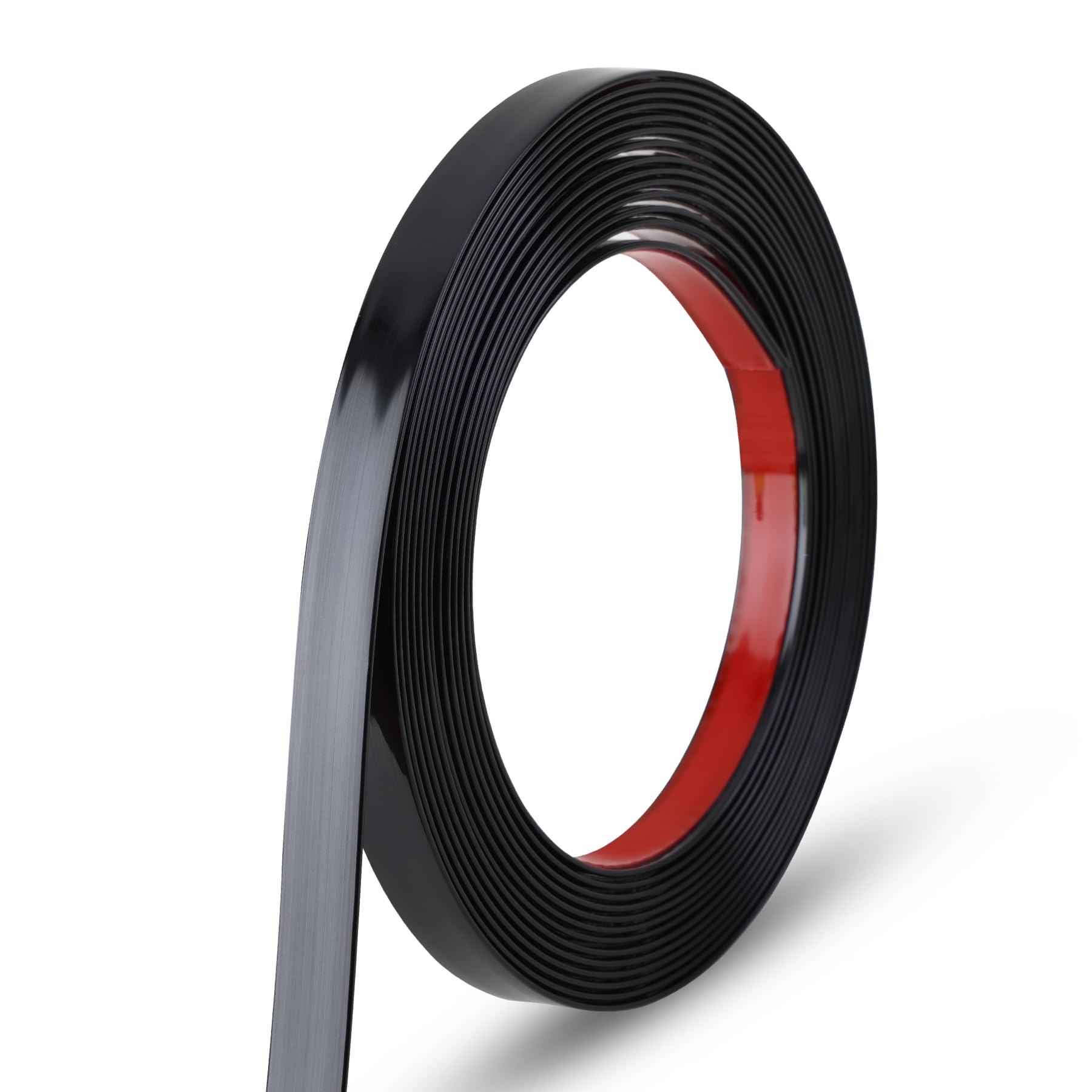 Gaahing 5m x 1.3cm Brushed Black Molding & Wall Trim, Flexible Peel and Stick Decorative Strip for Tile, Mirror, Ceiling, Floor, Panel, Cabinet