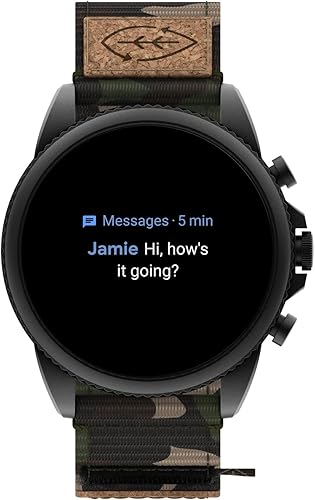 Miniatura 10 de Fossil Reloj inteligente con pantalla táctil Gen 6 de 1.732 in para hombre con Alexa integrado, rastreador de actividad, rastreador de sueño
