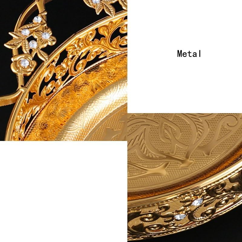 European Tea Table Crystal Fruit Platter Creative Snack Basin Portable Basket