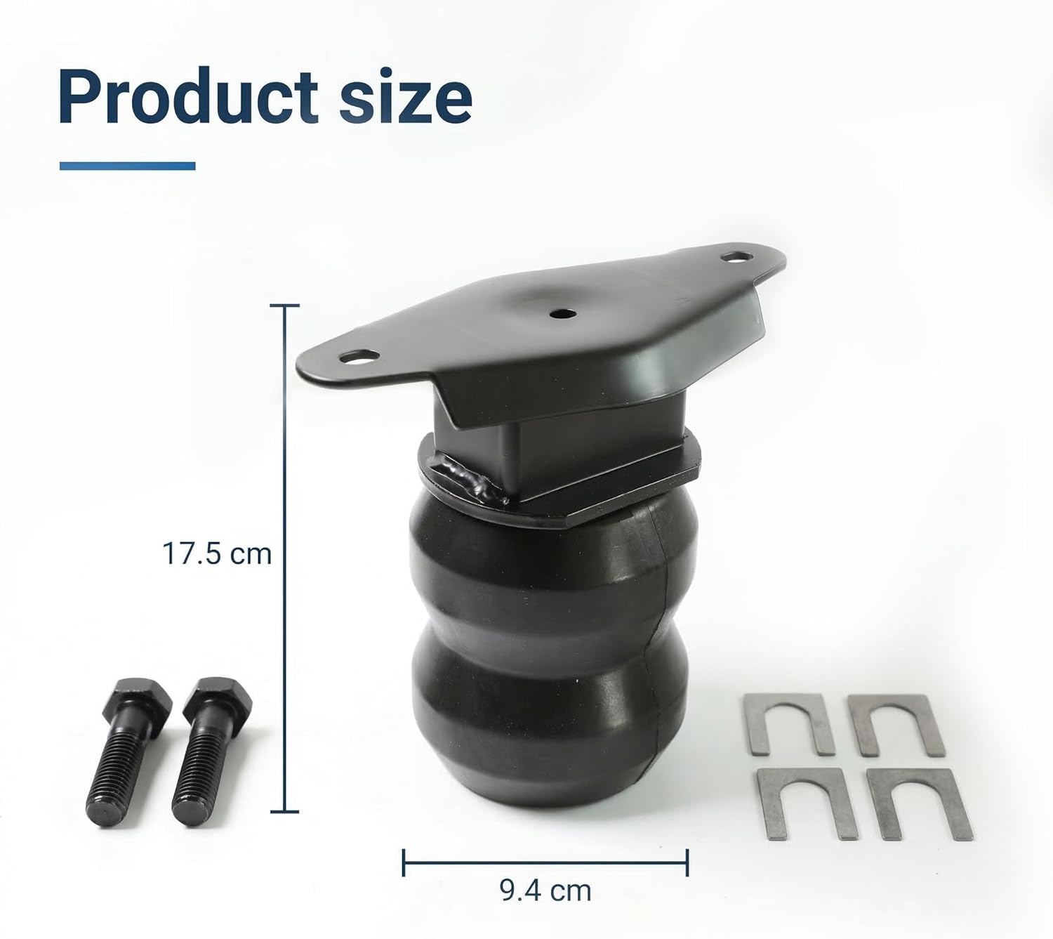 Upgrade FR250SDJ Rear Bump Stop Rubber, Replacement for 2017-2025 Ford F-250 Super Duty 2WD/4WD, Replace for Suspension OEM Rear Air Helper Springs Kit