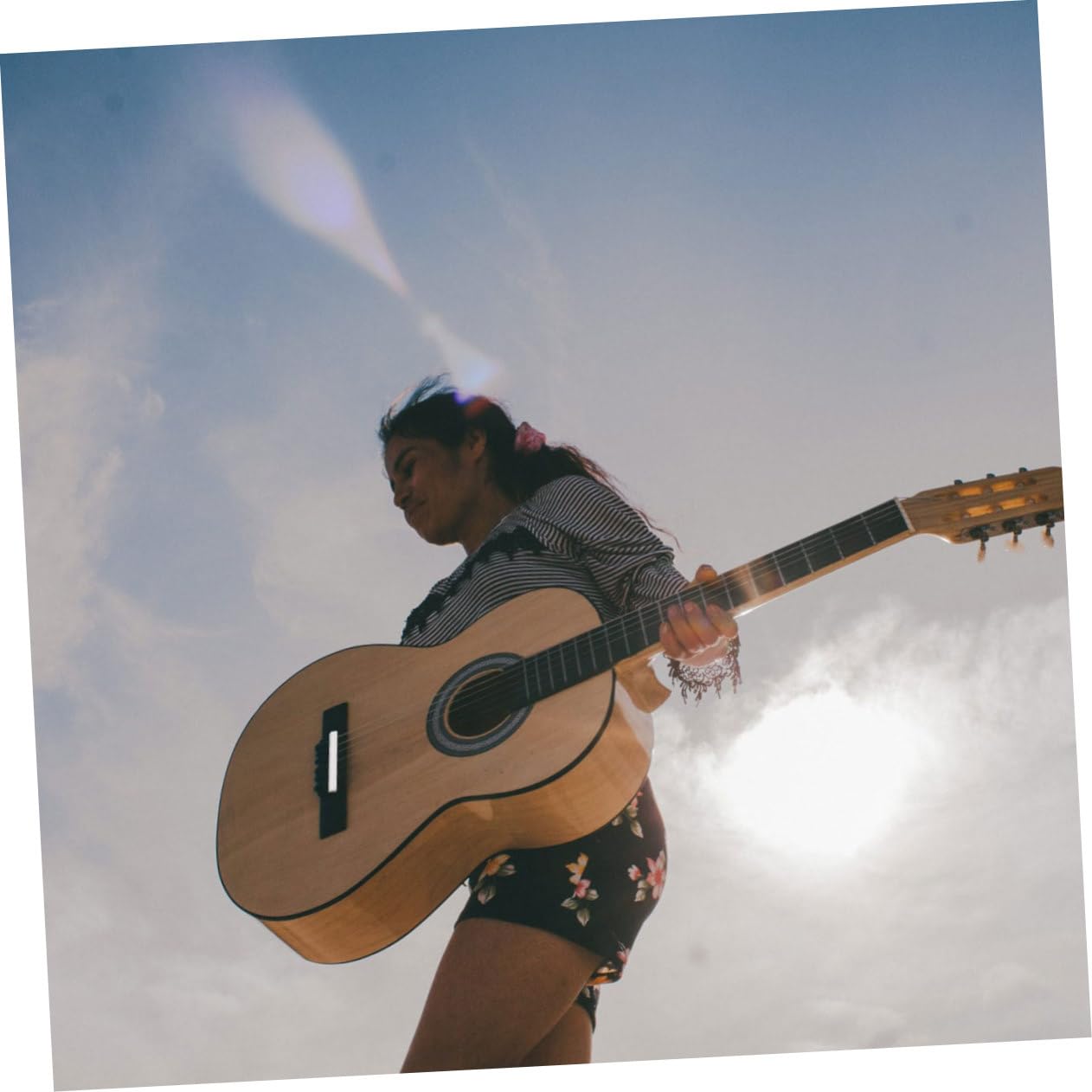 Abaodam 6 String Bass Guitar Bone Nut Slotted Oxen Bone Guitar Parts Musical Instrument Accessory