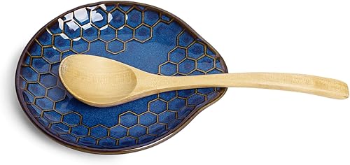 Miniatura 7 de Soporte de Cuchara de Cerámica, Soporte de Cuchara de 5.3 Pulgadas de Estilo Granja para Encimera, Accesorios de Cocina, Apto para Lavavajillas