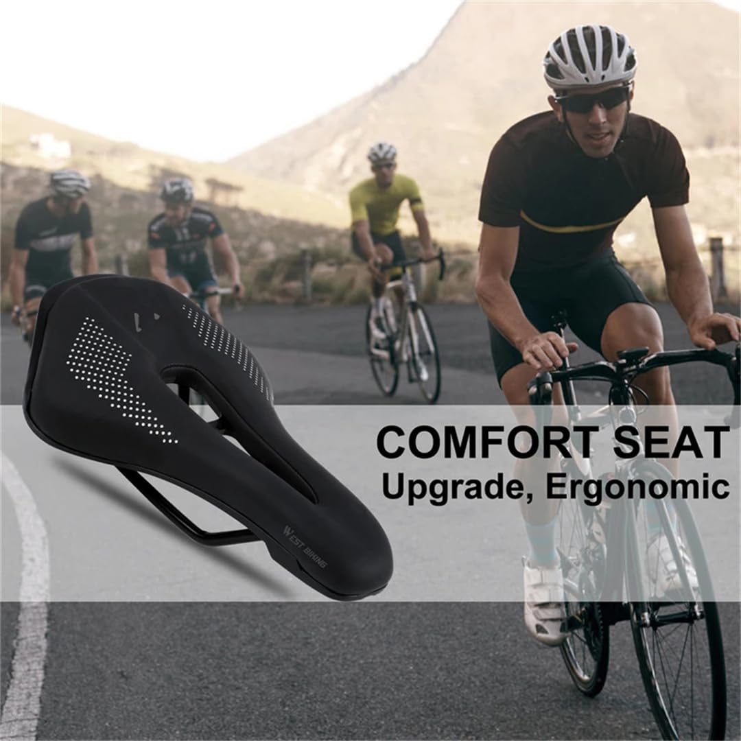 Ultralight Road Bike Sella MTB Naso Corto Sedile Della Bicicletta Cuoio DELL'UNITÀ di elaborazione