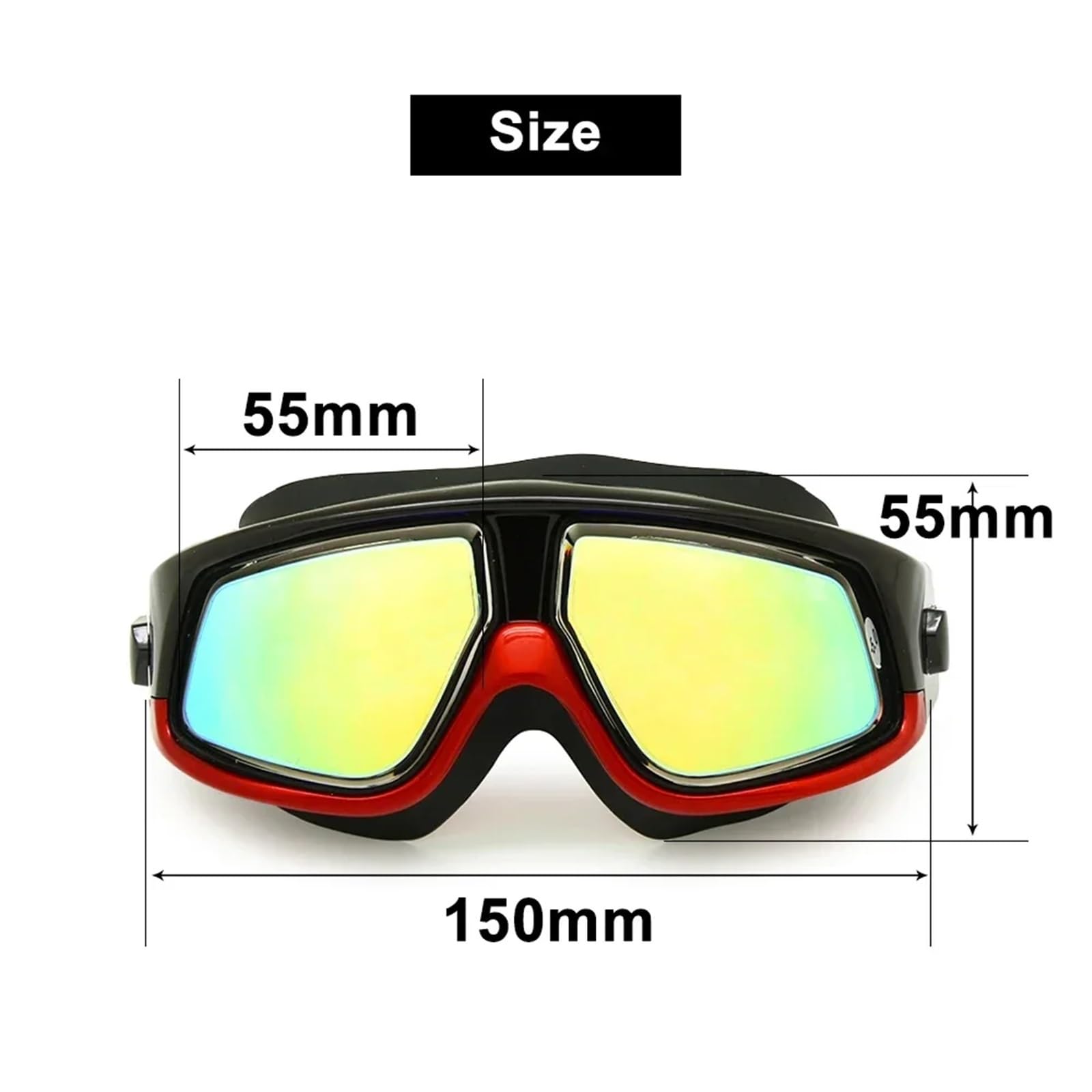 Schwimmbrille Verstellbare Schwimmbrille Damen und Herren, wasserdichtes Antibeschlag-Brillen-Set, Acetat-Polycarbonat für Erwachsene