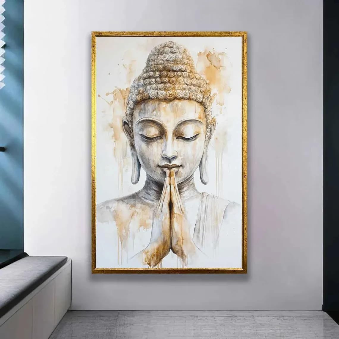 LTjiajuypd Religious Serene Buddha Wall arts Print Buddha Painting Zen Meditation Art Buddha Decor Posters(50x75cm)