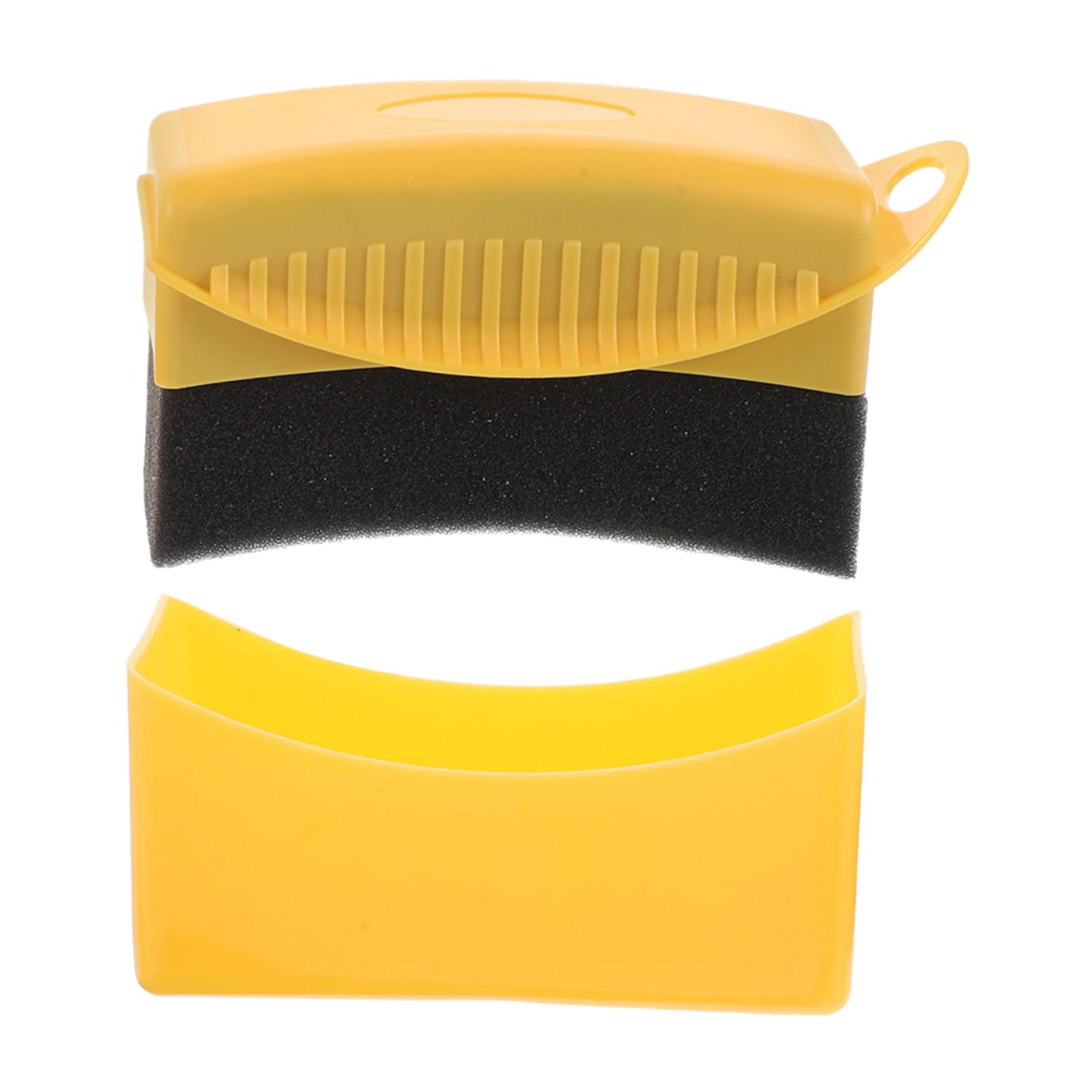 STOBAZA Car Tire Shine Applicator Reusable Tire Dressing Sponge Pad with Lid Ergonomic Sponge Brush for Car Tire Waxing and Cleaning