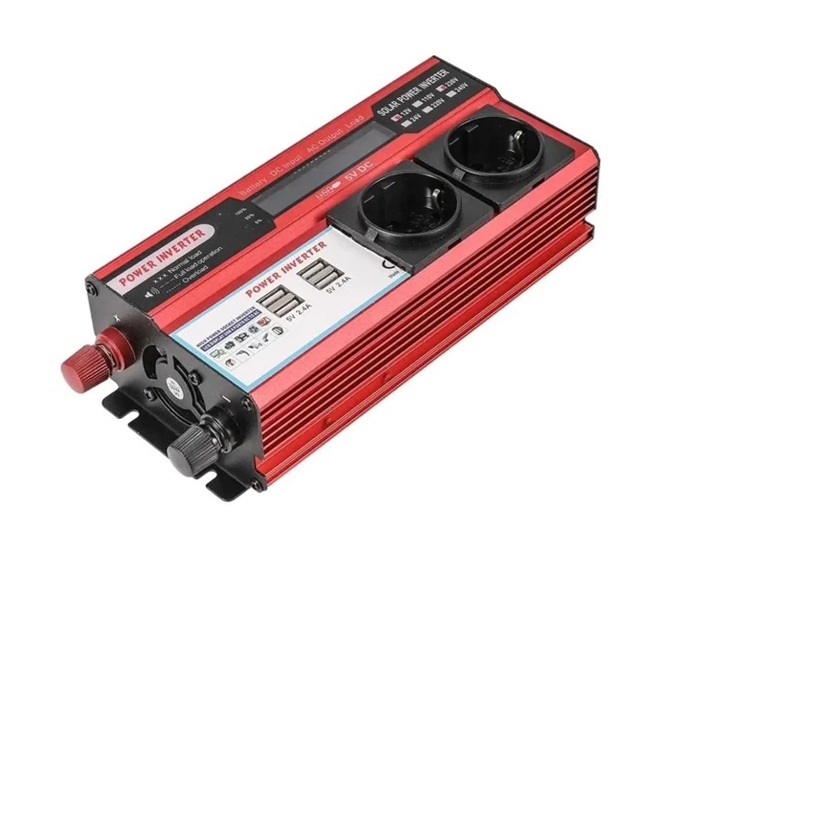 Convertidor Corriente Inversor De Corriente De 4000 W Transformador CC 12 V A CA 220 V/230 V con 4 Puertos USB Y Toma De Corriente UE con Pantalla LED Convertidor