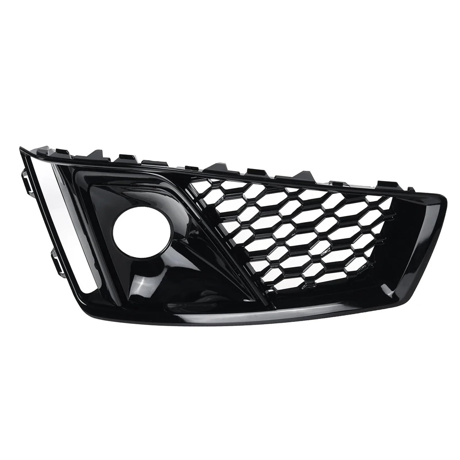 Pasuje do Audi A4 B9 S-LINE S4 2019 2020 Przedni zderzak samochodu Osłona przeciwmgielna 1 para Siatka lampy przeciwmgielnej 8WD807681J grill chłodnicy(Chrome Silver)