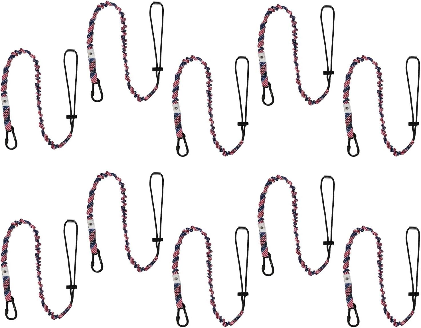 AFP American Flag Tool Lanyard, Shock Absorbing w/Aluminum Self-Locking Carabiner and Adjustable Loop, 15lb Weight Capacity : Tools & Home Improvement