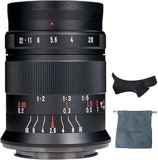 7artisans 60mm F2.8 II Manual Focus APS-C Prime Macro Lens Micro Four Third Mount MFT M4/3 Mount Cameras for Olympus EMP1 EMP2 E-PL1 E-PL2 E-PL3 E-PL5 for Panasonic G4 G5 G6 GF5 GF6 GM1