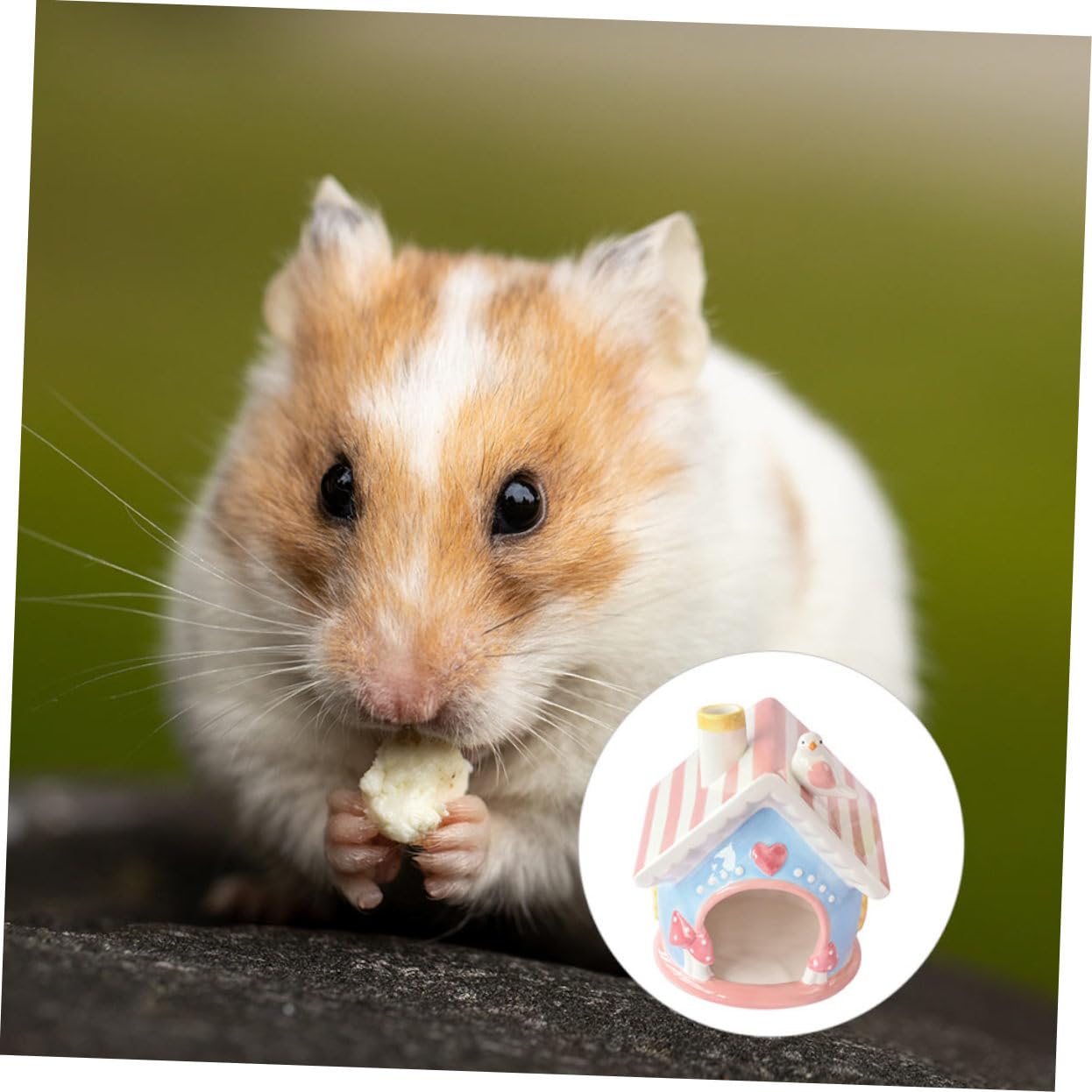 Keramik Hamsterhaus in Rosa, Kleines Haustierbett für Hamster