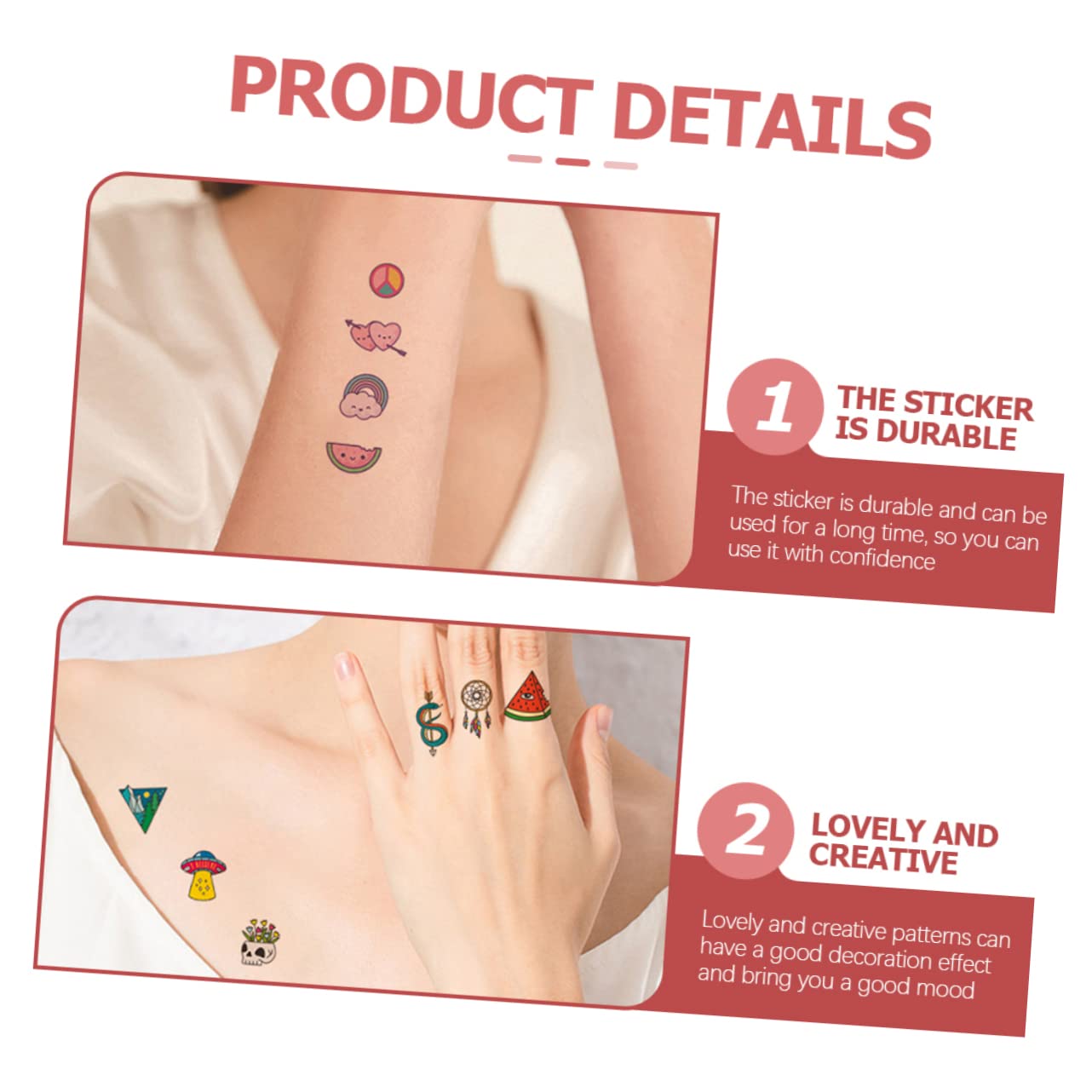 Beaupretty 300hojas Pegatinas De Tatuajes Temporales Divertidas y Lavables De Diseños De Dibujos Animados Impermeables y Duraderas Para Fiestas Playa y Eventos Sociales
