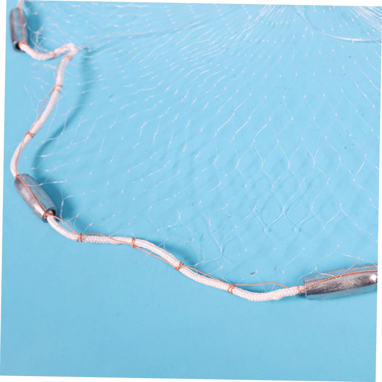 SUPVOX Retino per Pesca a Mano senza Anelli Rete Maglia Piccola in Plastico e Acciaio Inossidabile, Rete da Lancio Pieghevole per Pesca All'aperto