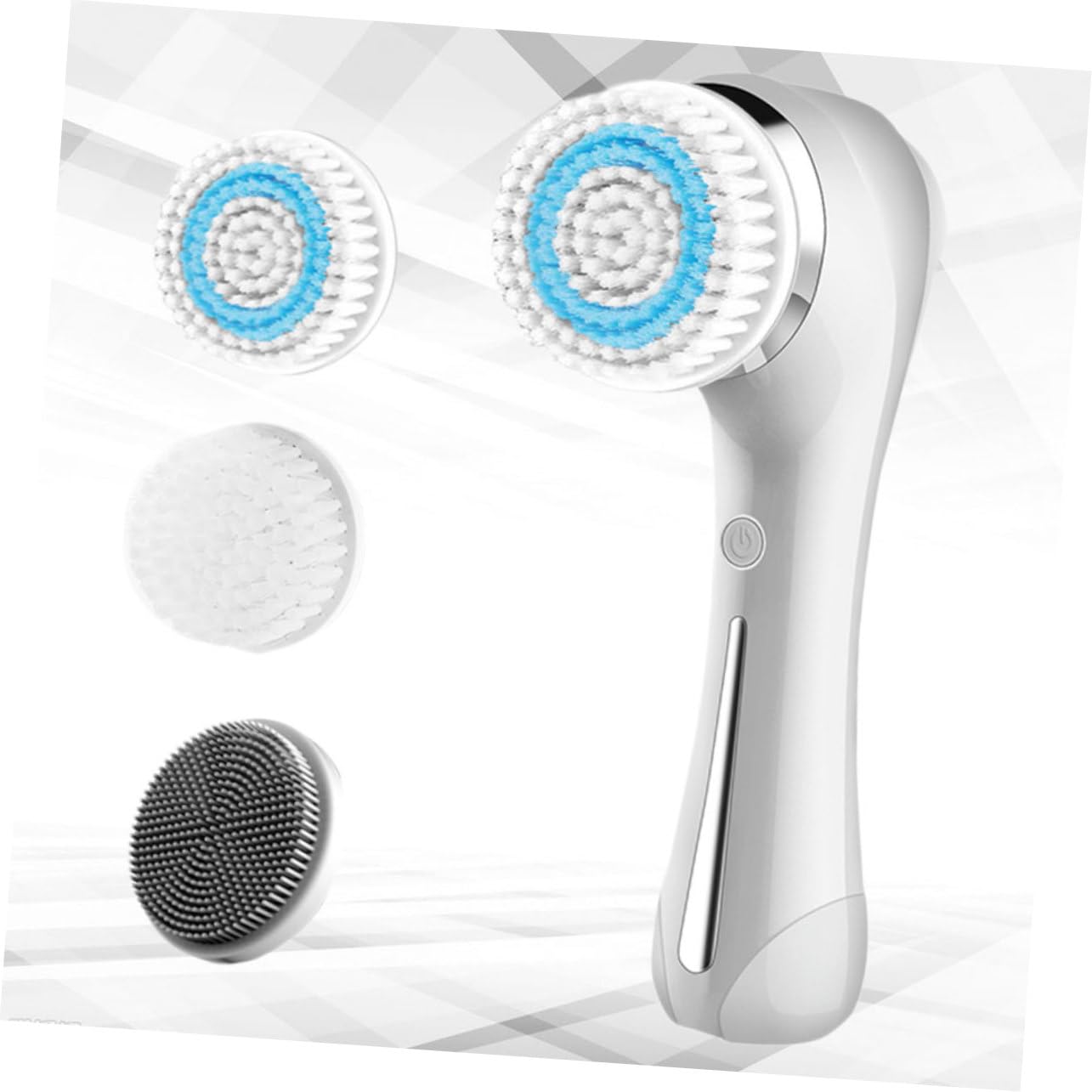 Healeved Cepillo de Limpieza Facial Eléctrico Portátil de Silicona white