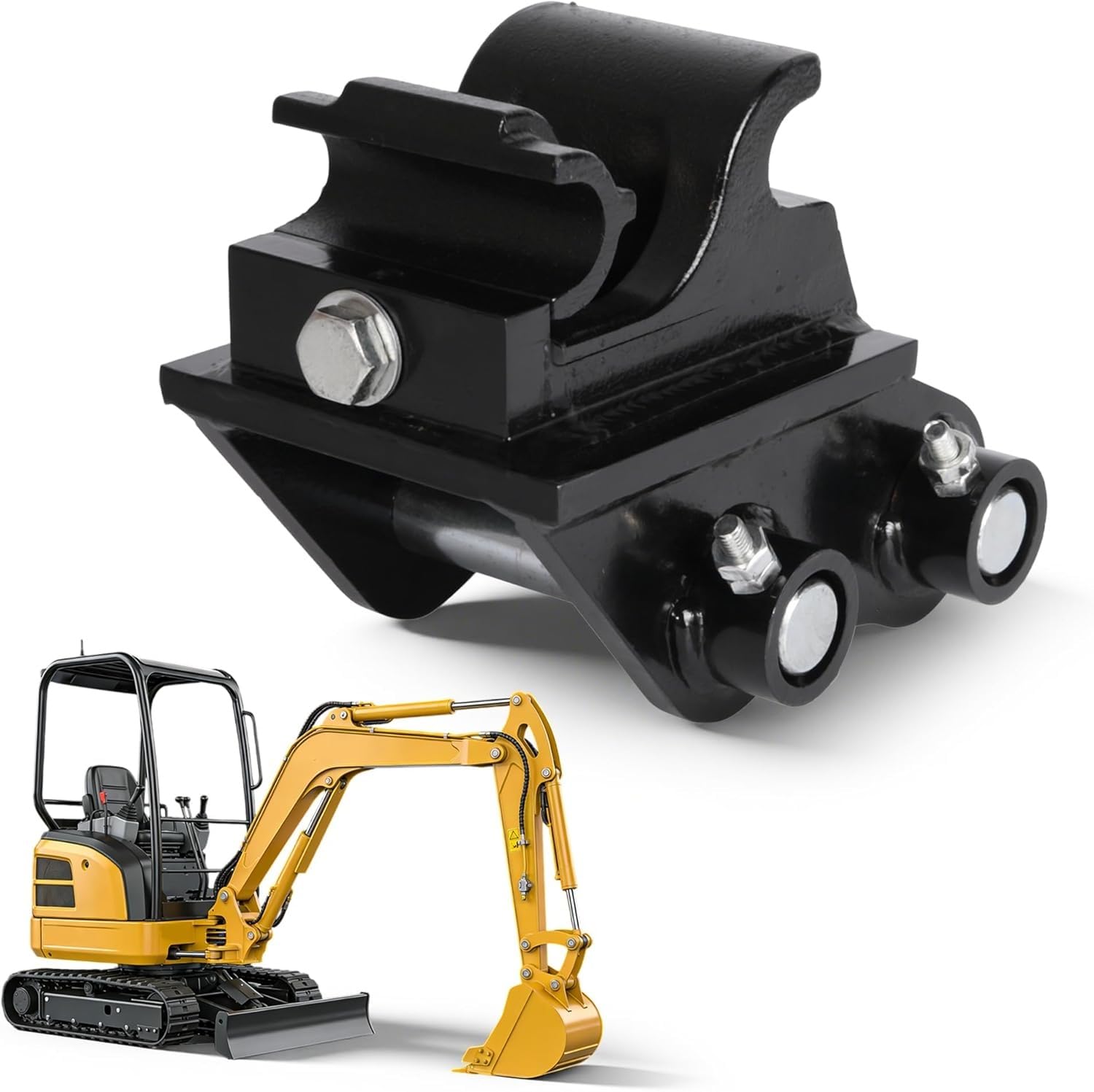 Zlxhffh Quick Change Hitch Mini Excavator Attachments Mechanical For Small Digger Quick Coupler Fit Most Of Up To 3 Tons Excavators