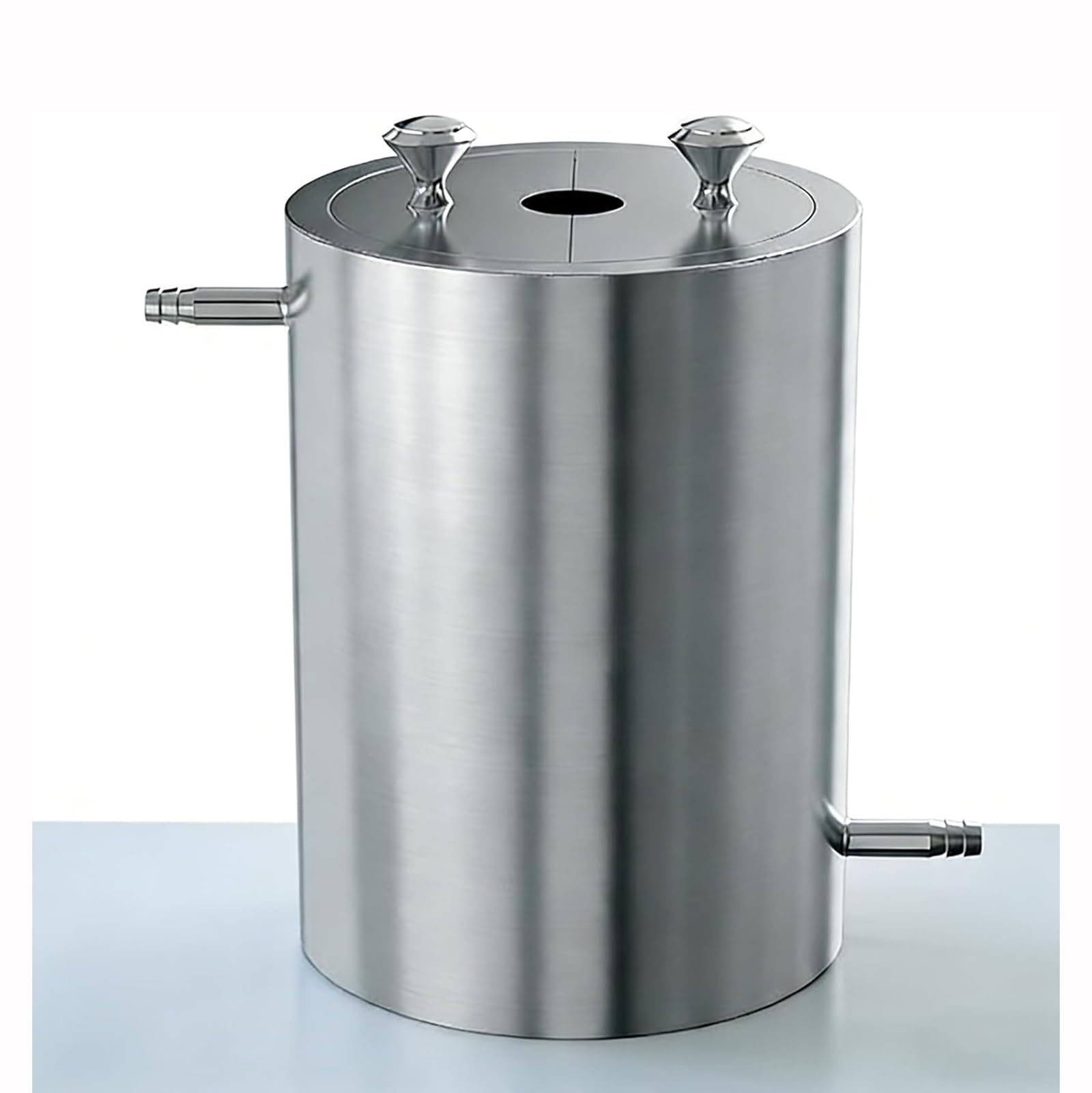 Pojemnik do mieszania ze stali nierdzewnej z pokrywką, średnica zewnętrzna 125 mm, średnica wewnętrzna 100 mm, grubość 12,5 mm do zastosowań dyspersji i mieszania