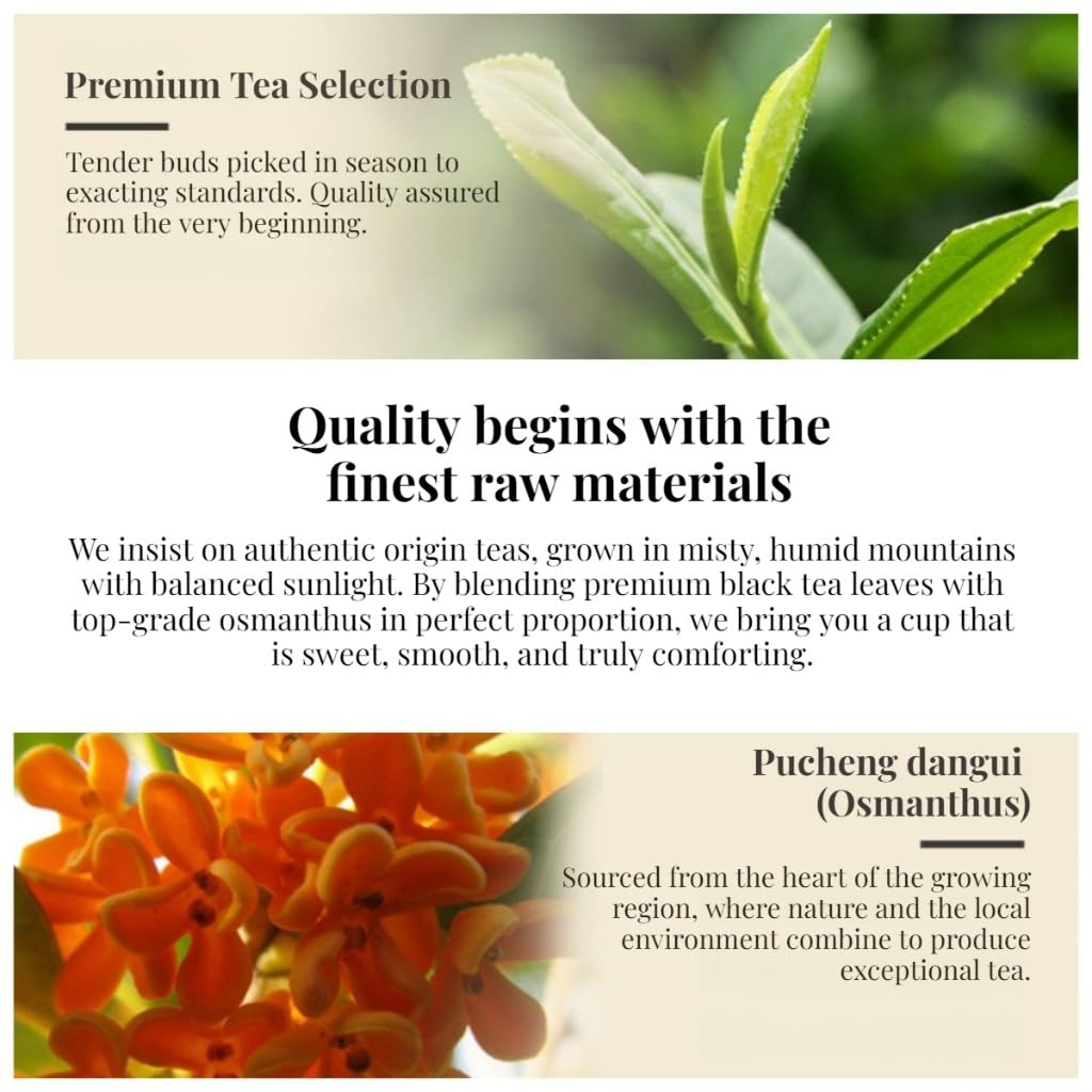 Set Regalo Di Tè Nero All'osmanthus 150g * 2/10,58oz | Lapsang Souchong Ad Alto Aroma | Scatola Regalo Di Tè Premium Per Gli Amanti Del Tè (A-300 g / 10,58 once)