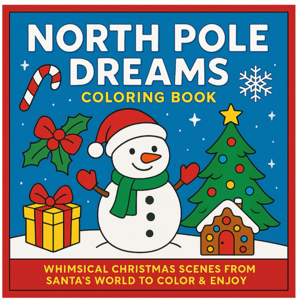 North Pole Dreams Coloring Book: Whimsical Christmas Scenes From Santa's World To Color & Enjoy