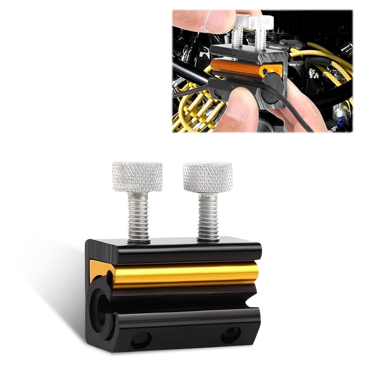 Sodcay 1 PC Motorcycle Throttle Line Oiler, Cable Oiler Luber Double