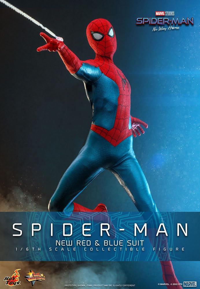 Hot Toys Escala 1:6 Spider-Man No Way Home: Spider-Man (New Red