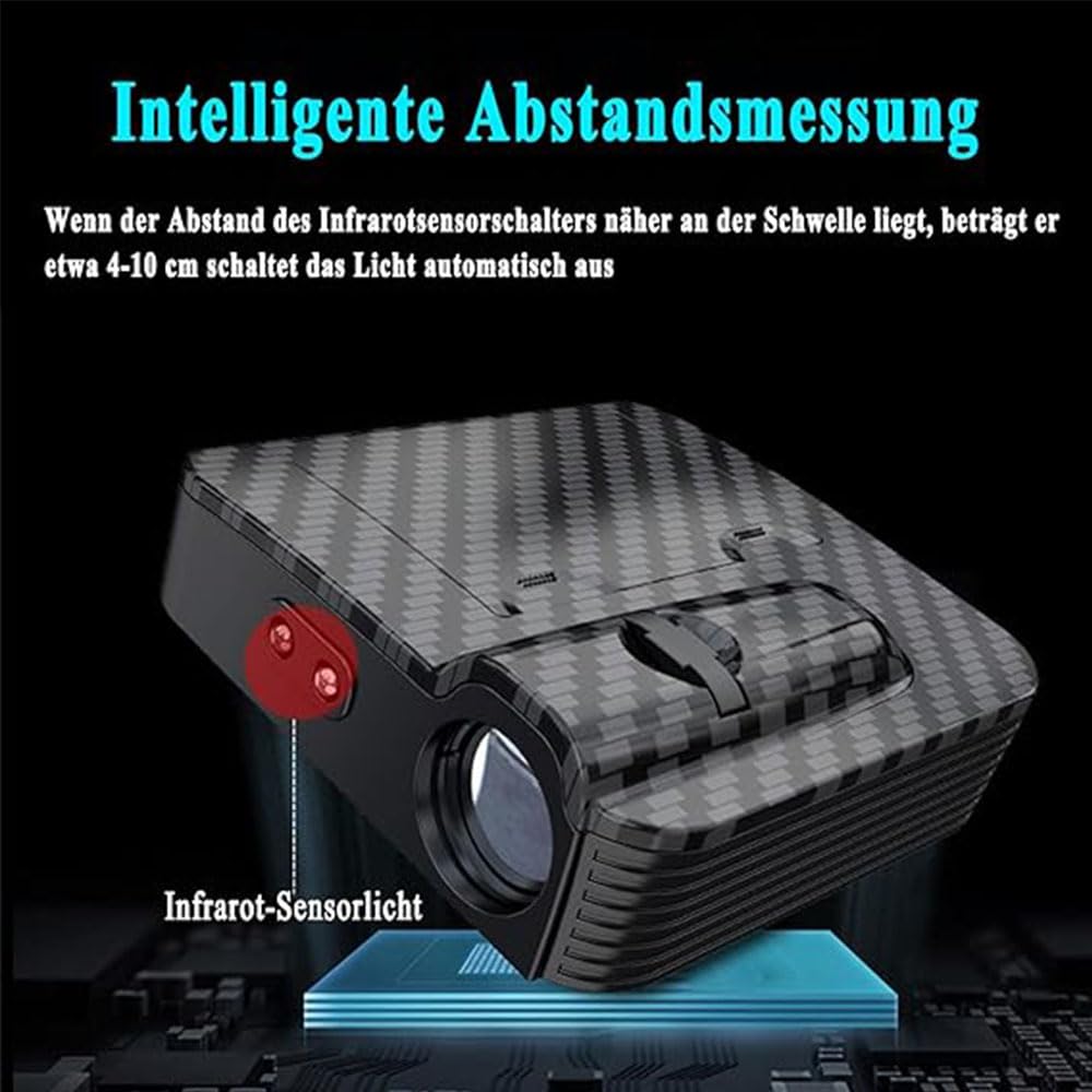 yufana 2 Stuks Auto Welkom Licht, Draadloze LED