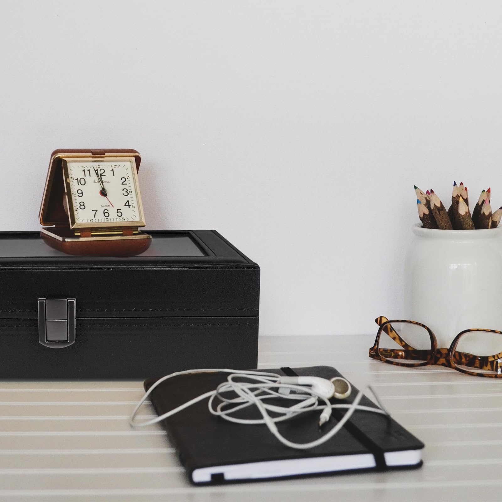 ROTHWELL Scatola Porta Orologi In Pelle A 10 Scoparti Con Cassetto, Organizer Per Orologi Di