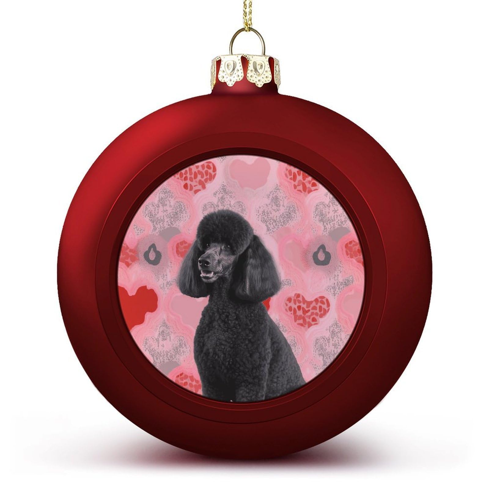 Boules de Noël caniches roses pour partager la joie des fêtes en famille