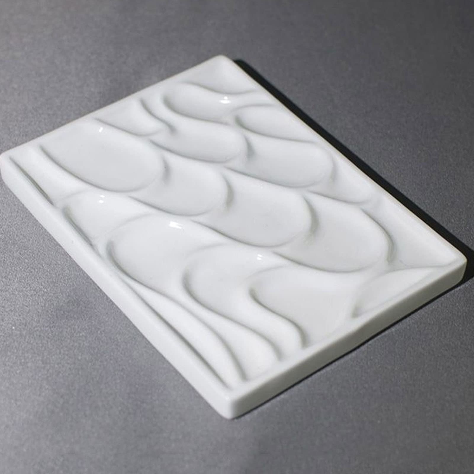ApuaVireo&Co Paleta farb ceramicznych, paleta akwareli, paleta porcelany, paleta kolorów prostokątnych do akwareli, gwaszu, oleju, tempery(15 * 10.8cm)