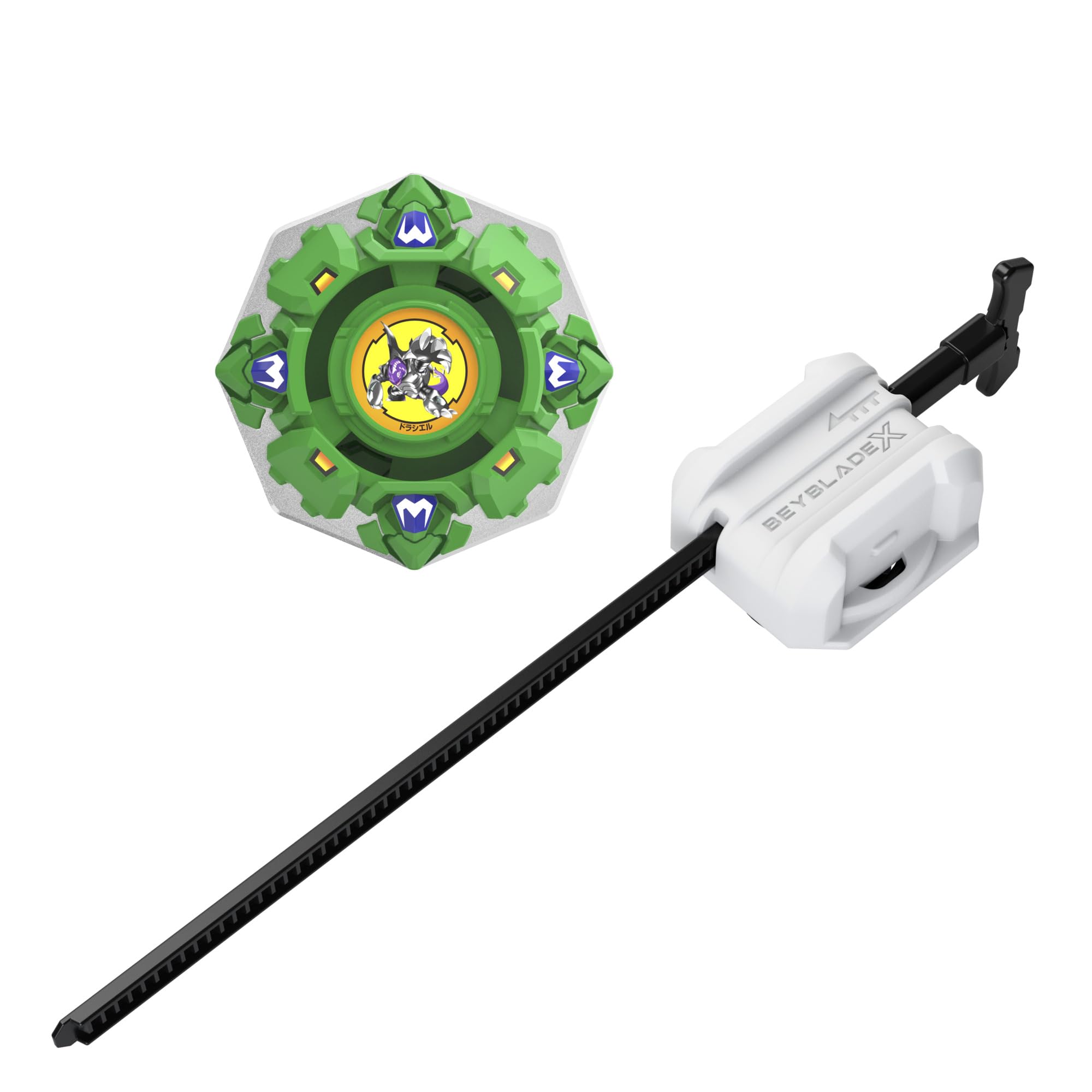 Beyblade X Draciel Shield 7-60D Set con Lanzador Takara Tomy Defensa Juego de Tops