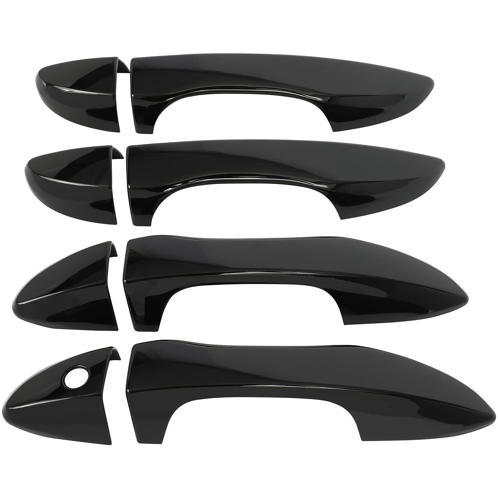 OCPTY4PCS Door Handle Covers for 2014-2019 for Toyota Corolla Exterior Driver Side & Passenger Side Car Door Handle Covers Trim Kit Black