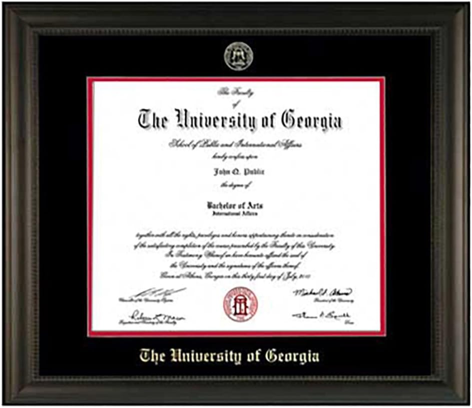 Embossed UGA Diploma Frame (Black)