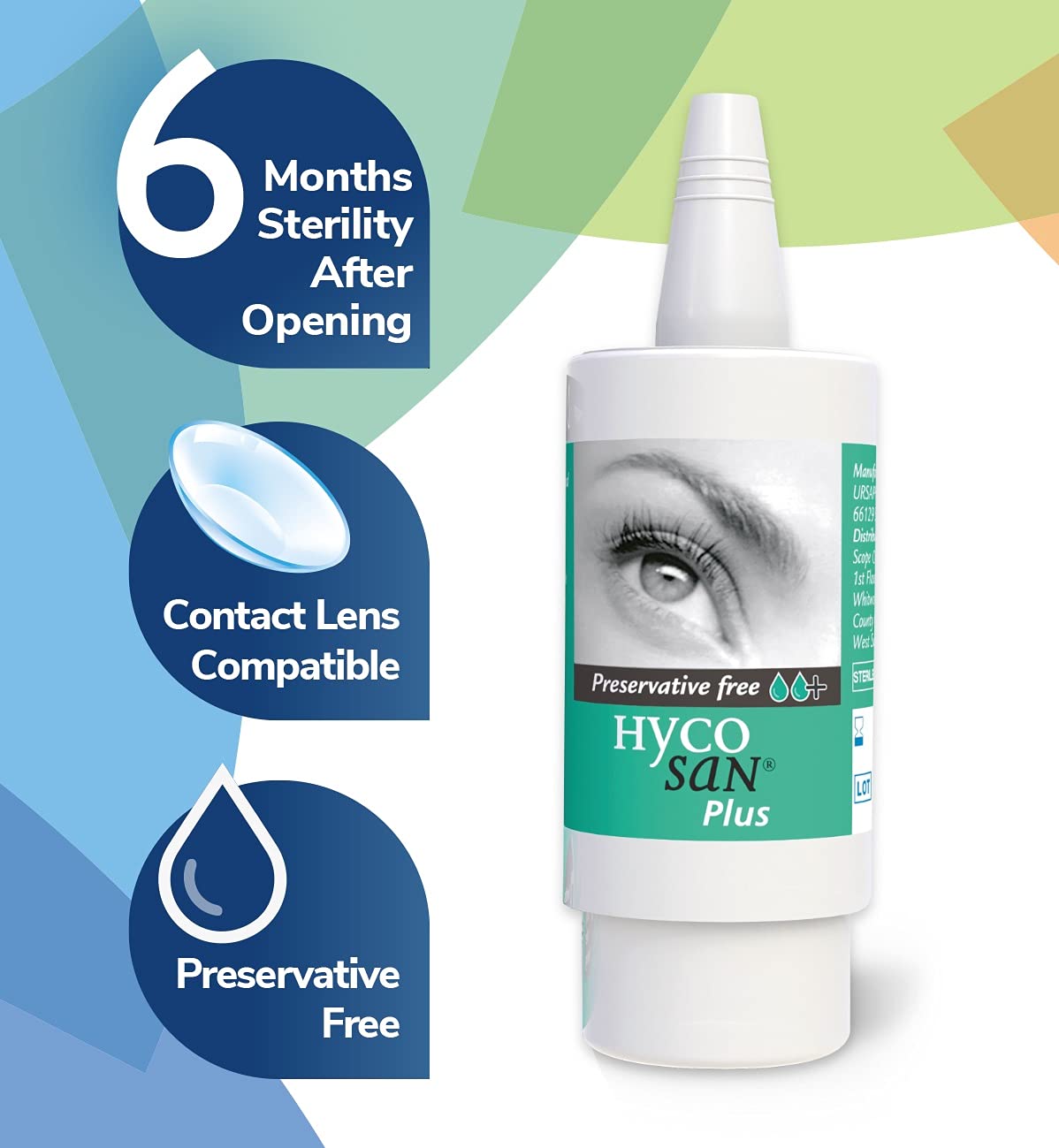 Hycosan Plus Triple Pack Preservative Free Eyedrops Contains 0.1