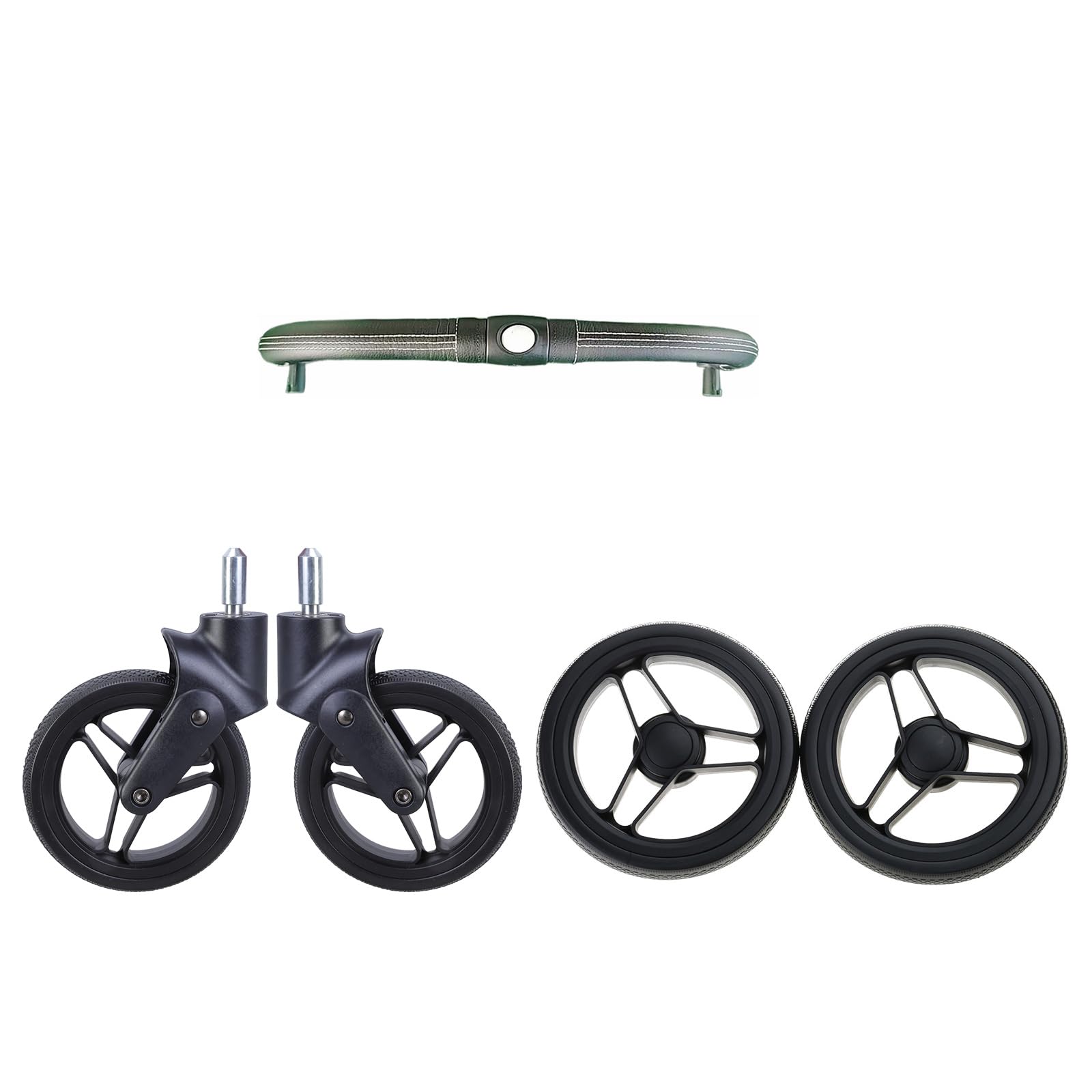 Ensemble De Roues De Pour Bébé Roues De Poussette Fiables En Caoutchouc Et En Métal Accoudoir De Remplacement Pour Poussette Yoya Dearest
