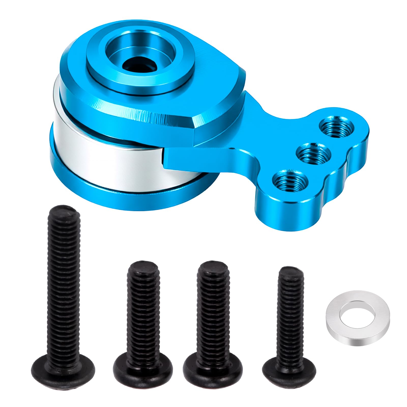 AXspeed Aluminum 25T Servo Saver Steering Replacement Parts for Tamiya TT02 TT-02 1:10 RC On Road Touring Cars (Blue)