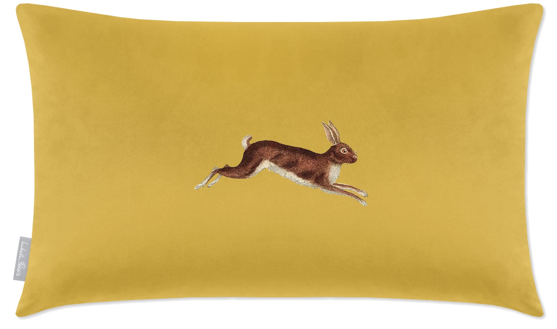 Izabela Peters Hare - Mustard Velvet Cushions - Eco-Friendly, 55 X 35 Cm, Chair & Sofa Seat Cushions With Covers Included