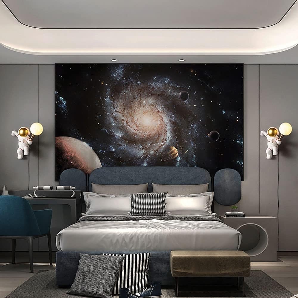 Applique Murale LED Style Astronaute Lampe Murale LED pour Enfants en résine Dessin animé Blanche pour Chambre d'enfant Salle à Manger Chevet Couloir Salon(1PC)